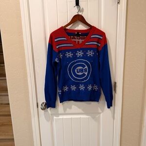 Women's Cubs Sweater in Red and Blue